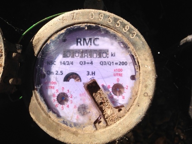 A typical water meter in Brisbane