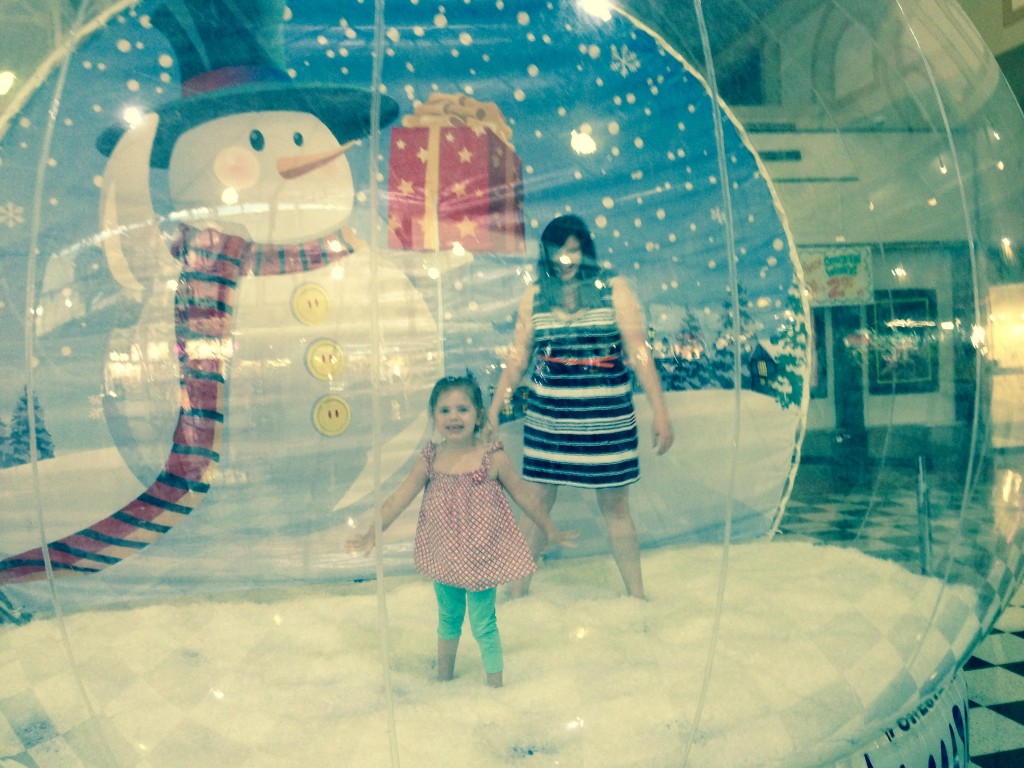 Excitement from being in a snow globe.