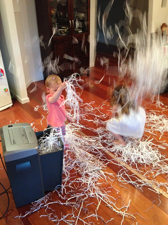 shredded paper everywhere