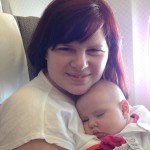 Bec & Phoebe on plane