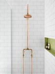 Exposed copper shower