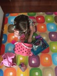 Esther with her treasure