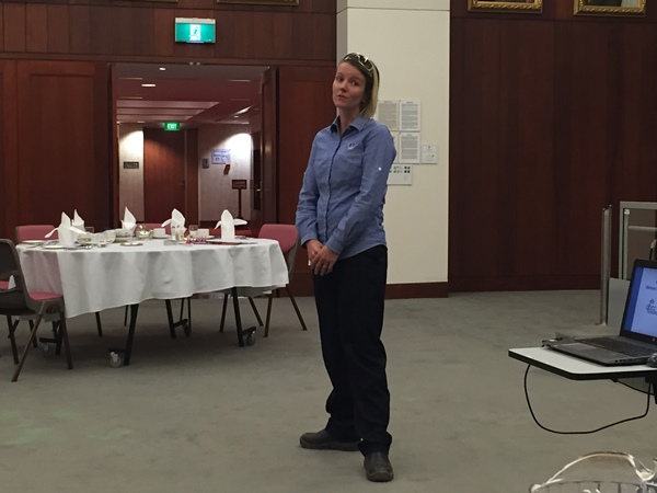 Carlie Lowe female plumbing inspector
