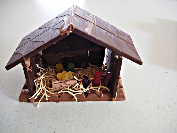 chocolate nativity scene