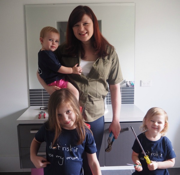 female plumber with kids