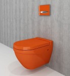 orange toilet