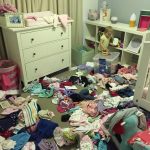 Phoebe making a mess