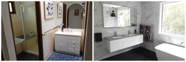 bathroom renovation before and after