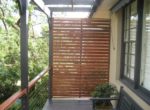 timber privacy screen outdoor area