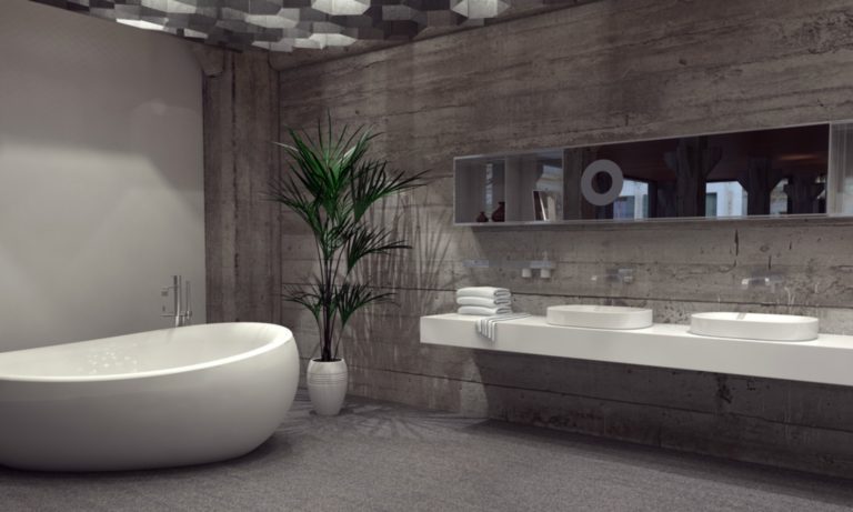 open shelf vanity