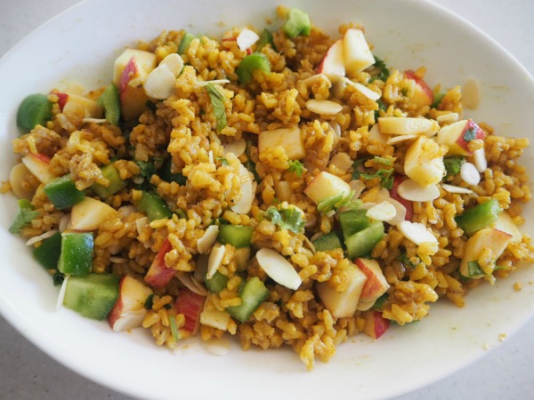 easy curried brown rice salad