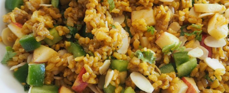 easy curried brown rice salad