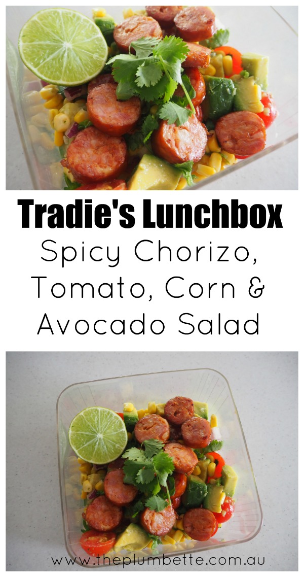 tradie's lunchbox chorizo salad ingredients