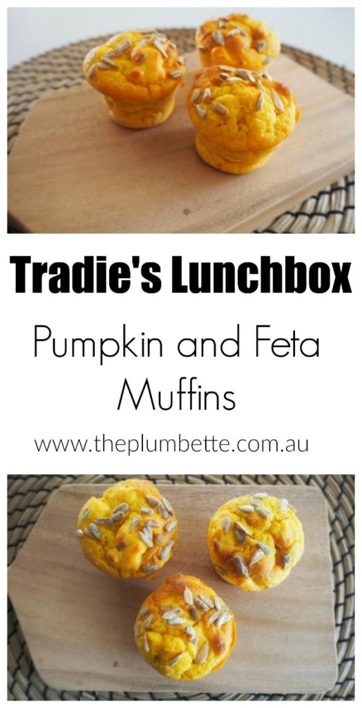 pumpkin and feta muffins tradie's lunchbox