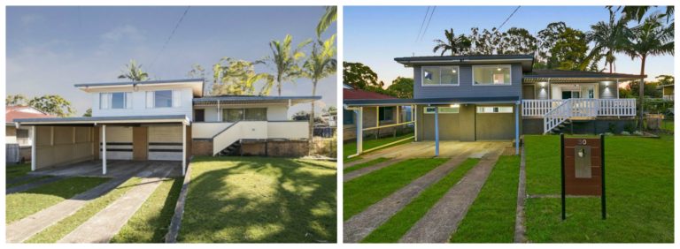 before and after stylish home renovation