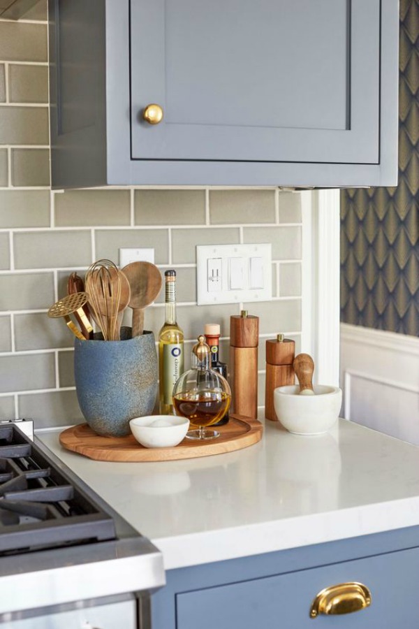 kitchen styling bench top organising