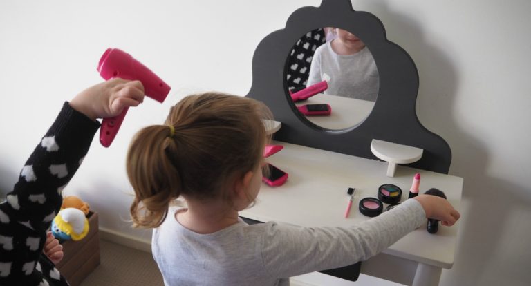 DIY Makeup Vanity Transformation Using Chalk Paint