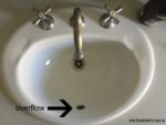 overflow on the basin
