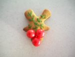 Gingerbread holly wreath