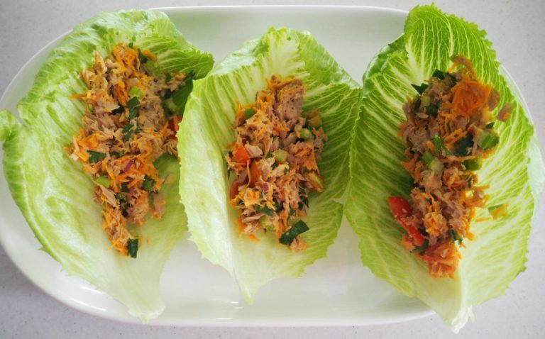 easy tuna salad lettuce wraps the plumbette
