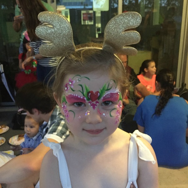 maggie with face painted