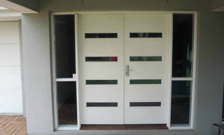 behind open doors