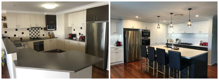 kitchen renovation before and after