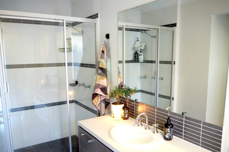 Stylish Bathroom Accessories That Removed The Eye Sore Mess From My Shower Floor