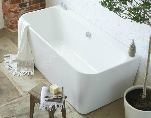 back to wall freestanding bath