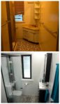 the before and after bathroom renovation