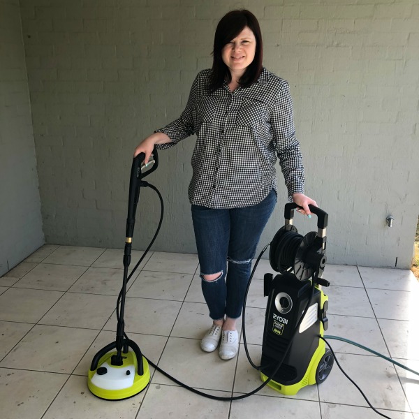 Bec with RYOBI Pressure Washer and Patio Cleaning Kit