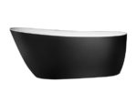 kado-neue black freestanding bath tub