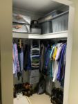 Organising a walk-in wardrobe with kmart after