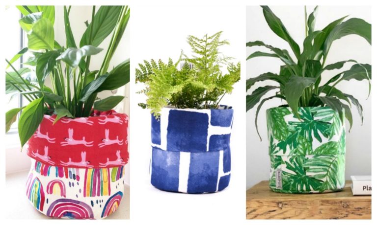 colourful planter pouches for the home