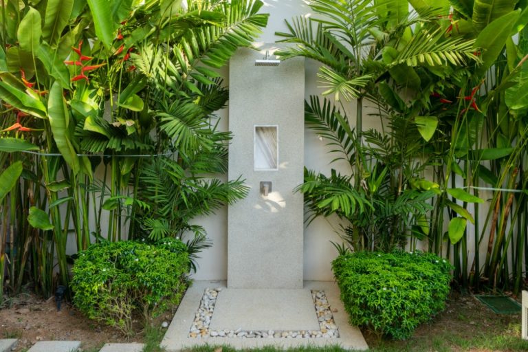 installing an outdoor shower