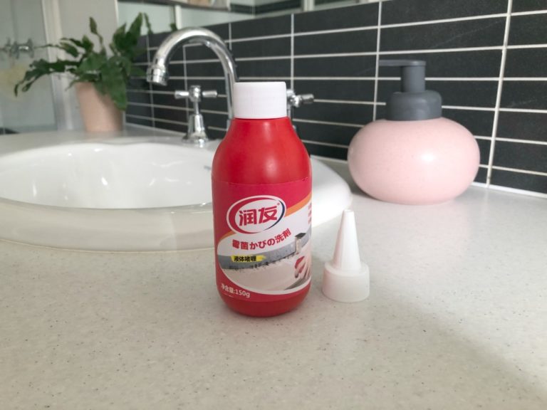 Wasabi six mould remover review in bathroom