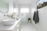 Modern Coastal All White Bathroom