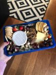 Cheese platter box in tupperware container