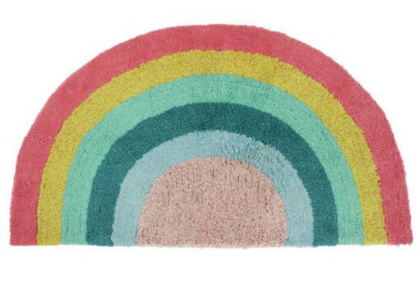 neutral rainbow cushion