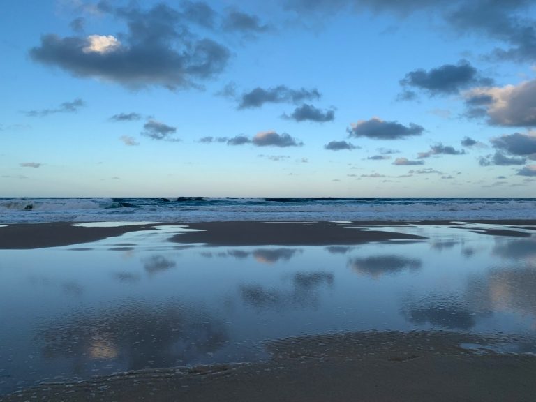 mermaid beach reflections on beach
