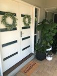 Christmas Wreaths at the Front Door