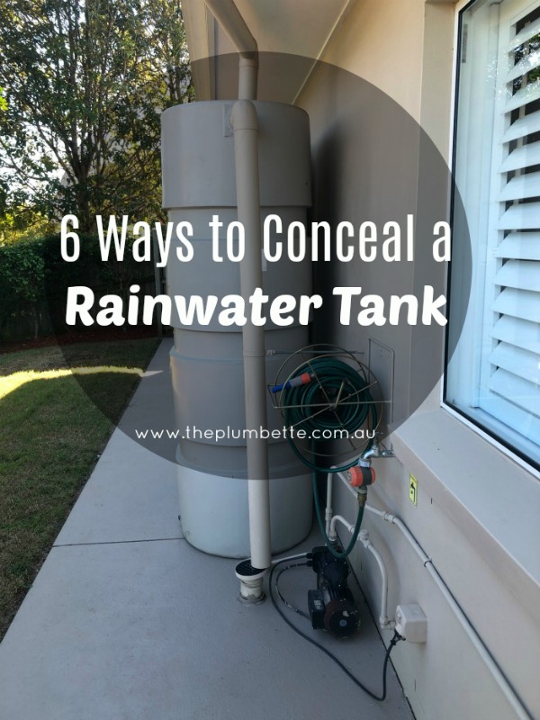 how to conceal a rainwater tank