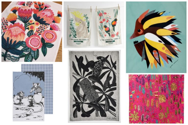 Australiana Tea Towels and Their History in World Wide Kitchens