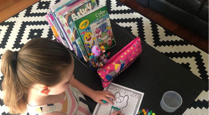 Use a Dish Rack For Colouring Book Storage Use a dish rack for colouring book storage