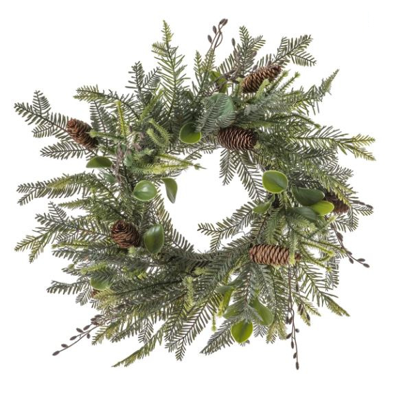 Selam Pine Cone Wreath Artificial looks realistic
